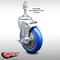 Service Caster 5 Inch SS Blue Polyurethane Swivel 10mm Threaded Stem Caster with Brake SCC SCC-SSTS20S514-PPUB-BLUE-TLB-M1015 - alternate 1